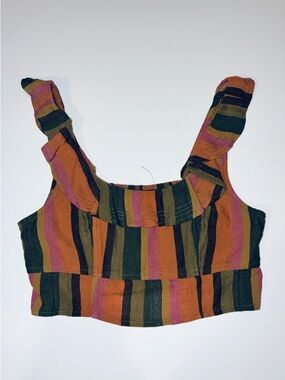 AE - Ruffle Stripe Tank Top